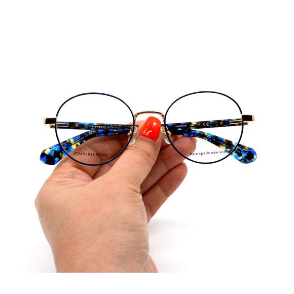 NEW KATE SPADE MARCIANN LKS BLUE GOLD AUTHENTIC EYEGLASSES FRAME - Picture 11 of 12